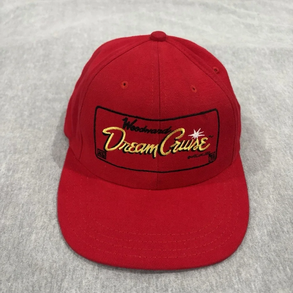 Vintage 1999 Woodward Dream Cruise Hat Red Embroidered Strapback Cap‎ USA Made